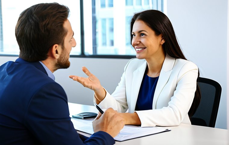 Initial Client Consultation**
"A professional environmental consultant in appropriate attire, sitting at a table in a modern office, engaged in a friendly discussion with a client, both fully clothed, demonstrating active listening, natural pose, professional setting, safe for work, appropriate content, professional, perfect anatomy, well-formed hands, family-friendly."
**