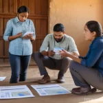 환경관리사 실무의 윤리적 고민 - **Drought Resolution Meeting:**
A realistic, detailed image of an environmental manager leading ...