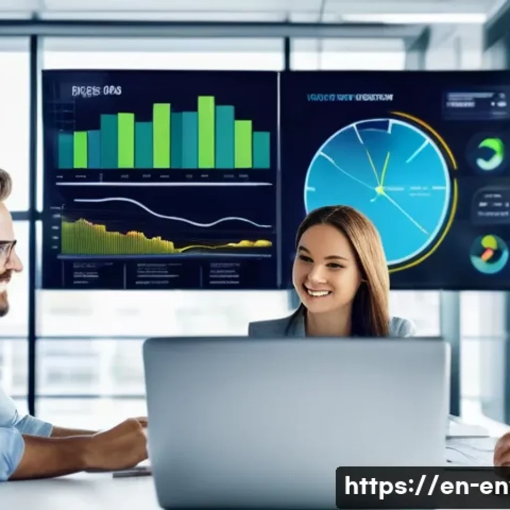 환경관리사와 협력업체의 역할 - A modern corporate office environment showing a diverse team of environmental managers and contracto...