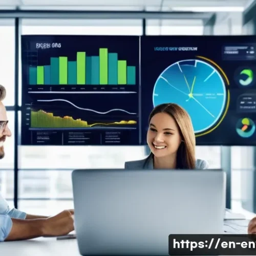 환경관리사와 협력업체의 역할 - A modern corporate office environment showing a diverse team of environmental managers and contracto...