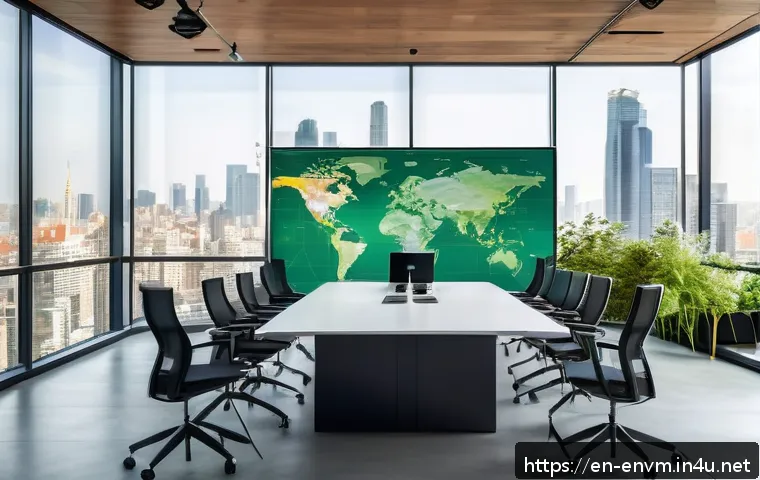 환경관리사로서 회사 내 입지 다지기 - A modern corporate office meeting room with a diverse group of professionals&mdash;men and women in busine...